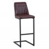 Vintage Brown Leather Bar Stool Hero