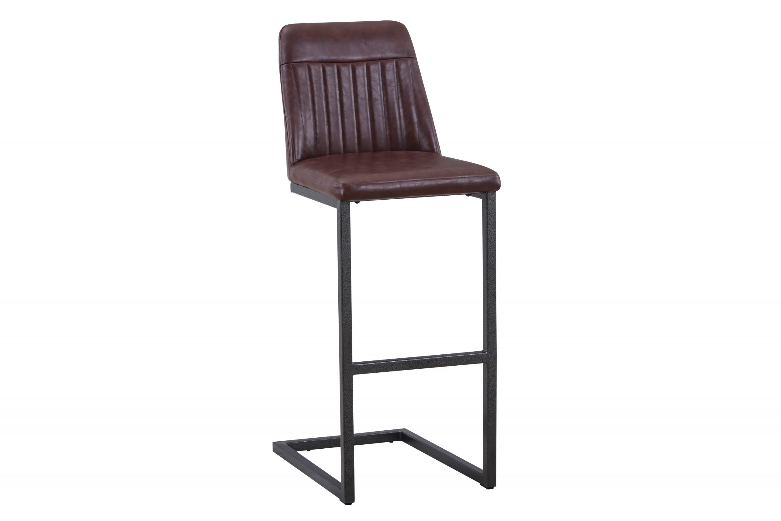 Vintage brown leather bar stools deals