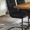 Vintage Styled Black PU Leather Dining Chair
