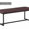 Vintage Styled Brown PU Leather Dining Bench Hero