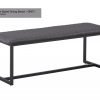 Vintage Styled Grey PU Leather Dining Bench Hero