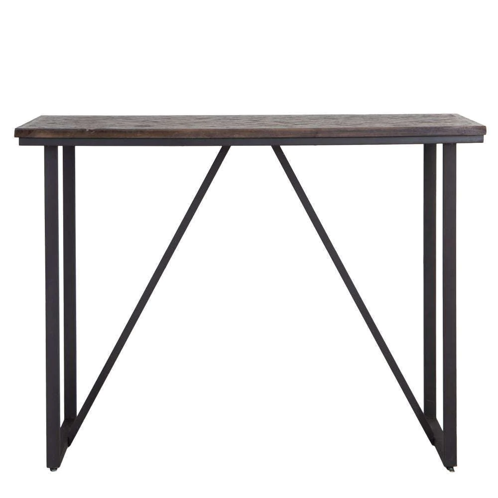 BA Dining Console Table Teak & Iron Only Oak Furniture