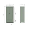 BP Bedroom Door Wardrobe Cactus Green