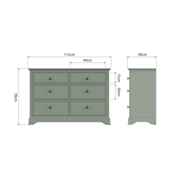 BP Bedroom Drawer Chest Cactus Green