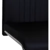 Black Faux Leather Cantilever Dining The Chair with Chrome Base