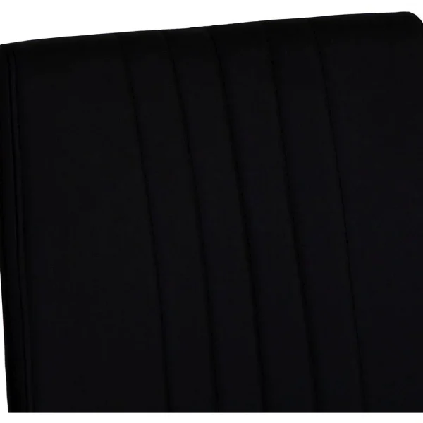 Black Faux Leather Cantilever Dining The Chair with Chrome Base