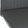Dark Grey Faux Leather Cantilever Dining The Chair with Chrome Base