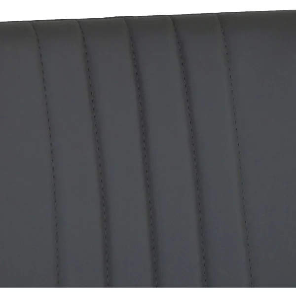 Dark Grey Faux Leather Cantilever Dining The Chair with Chrome Base