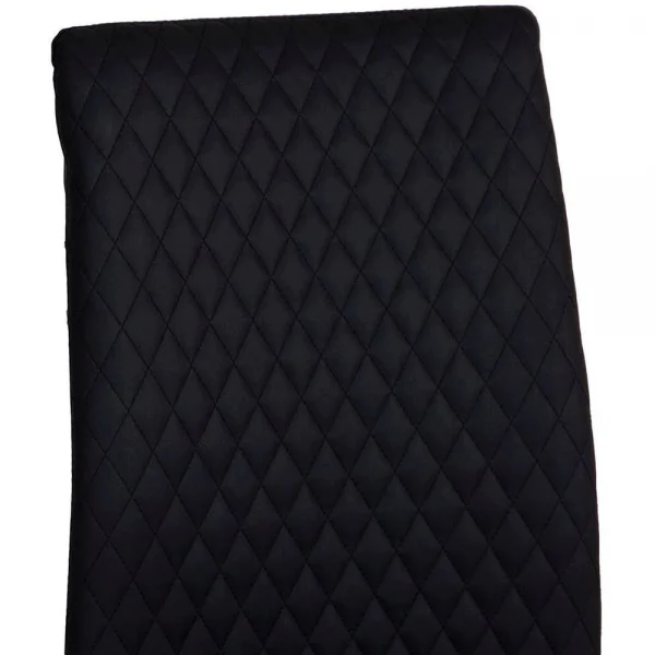 Diamond Stitch Upholstery Black Faux Leather Dining The Chair