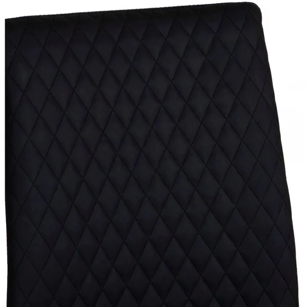 Diamond Stitch Upholstery Black Faux Leather Dining The Chair