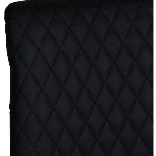 Diamond Stitch Upholstery Black Faux Leather Dining The Chair