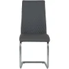 Diamond Stitch Upholstery Dark Grey Faux Leather Dining The Chair