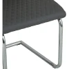 Diamond Stitch Upholstery Dark Grey Faux Leather Dining The Chair