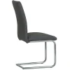 Diamond Stitch Upholstery Dark Grey Faux Leather Dining The Chair