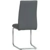Diamond Stitch Upholstery Dark Grey Faux Leather Dining The Chair