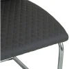 Diamond Stitch Upholstery Dark Grey Faux Leather Dining The Chair