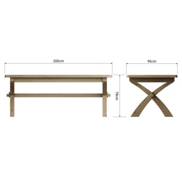 HO Dining Occasional M Cross legged Fixed Top Table