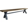 HOP Dining Occasional Blue M Cross Legged Bench