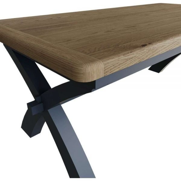 HOP Dining Occasional Blue M Cross legged Fixed Top Table