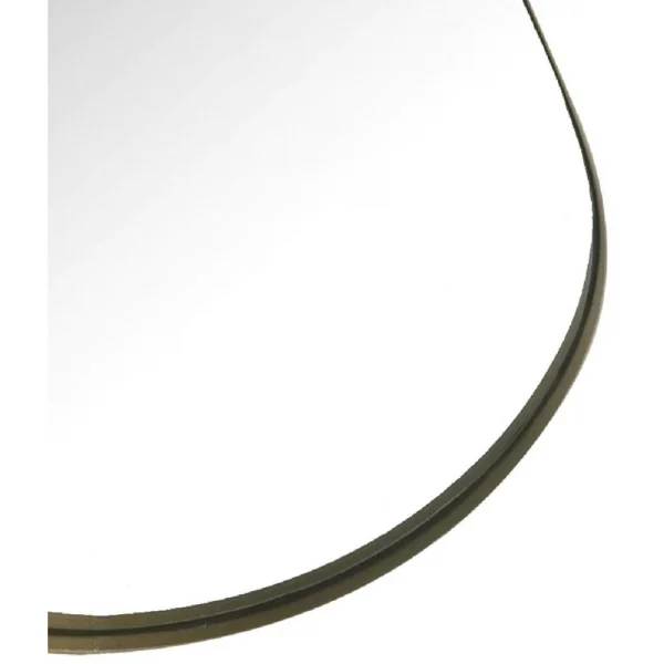 Mirror Collection Gold Mirror with Brown leather Hanging Strap