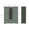 SW Bedroom Door Wardrobe Cactus Green