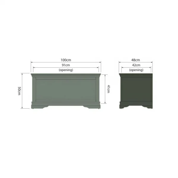 SW Bedroom Blanket Box Cactus Green