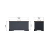 SW OAK Bedroom Blanket Box Dark Grey