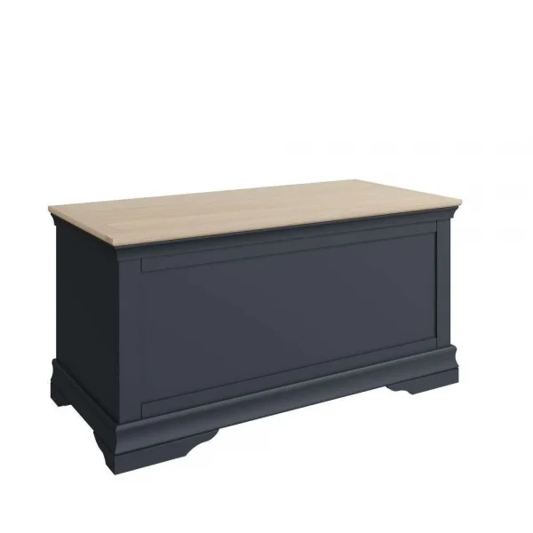 SW OAK Bedroom Blanket Box Dark Grey