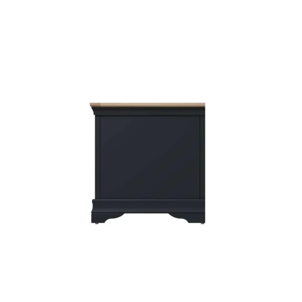 SW OAK Bedroom Blanket Box Dark Grey