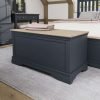 SW OAK Bedroom Blanket Box Dark Grey Hero