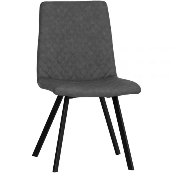 The Chair Collection Diamond Stitch Dining Chair Grey