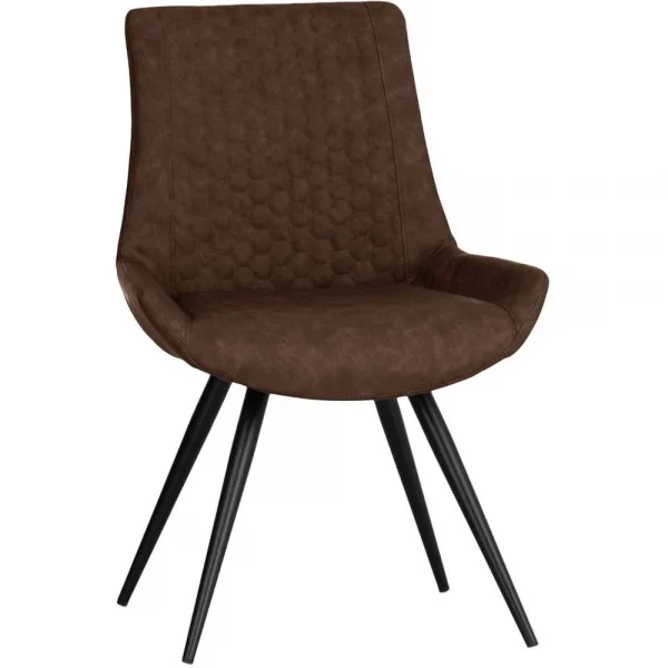 The Chair Collection Honeycomb Stitch Dining The Chair Brown Hero