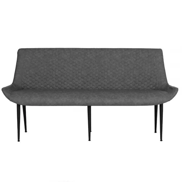 The Chair Collection Honeycombe Stitch m Dining Bench Grey