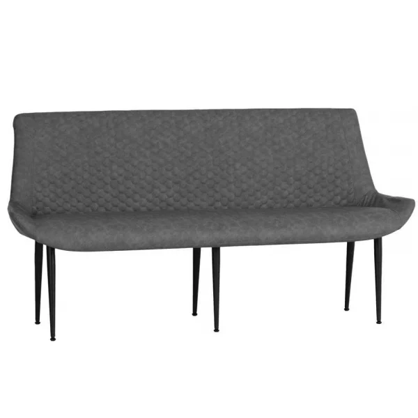 The Chair Collection Honeycombe Stitch m Dining Bench Grey Hero