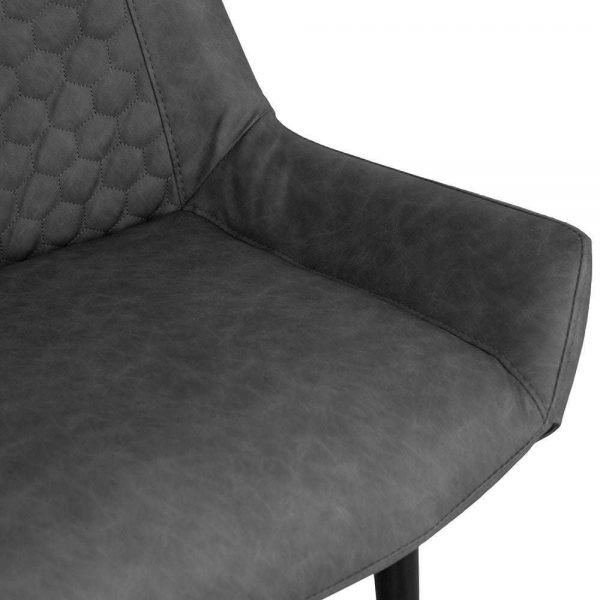 The Chair Collection Honeycombe Stitch m Dining Bench Grey