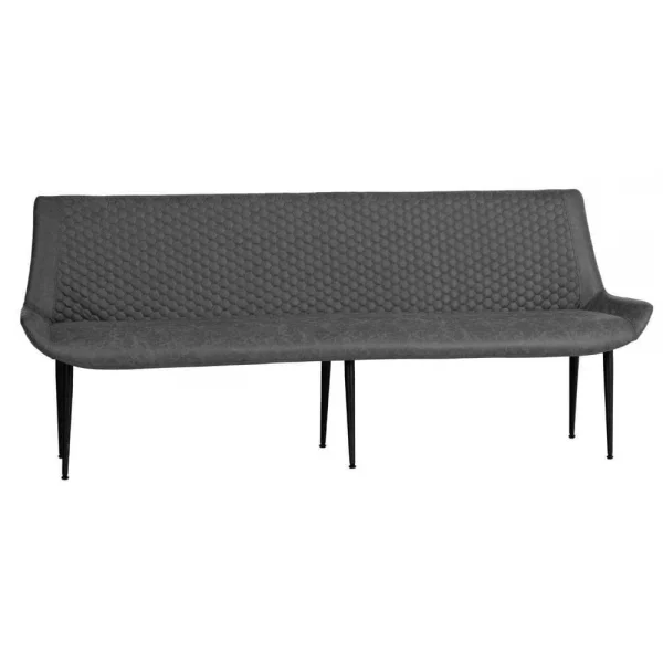 The Chair Collection Honeycombe Stitch m Dining Bench Grey Hero