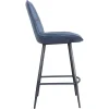 The Chair Collection Leather Iron Bar Chair Blue