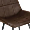 The Chair Collection Leather Iron Bar Chair Brown