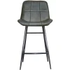 The Chair Collection Leather Iron Bar Chair Light Grey