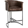 The Chair Collection Leather Iron Bar The Chair Brown