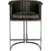 The Chair Collection Leather Iron Bar The Chair Dark Grey