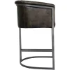 The Chair Collection Leather Iron Bar The Chair Dark Grey