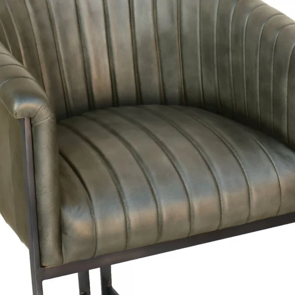 The Chair Collection Leather Iron Bar The Chair Grey Hero