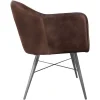 The Chair Collection Leather Iron Carver Tub The Chair Brown