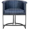 The Chair Collection Leather Iron Classic Tub The Chair Blue