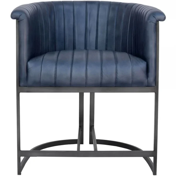 The Chair Collection Leather Iron Classic Tub The Chair Blue