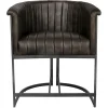 The Chair Collection Leather Iron Classic Tub The Chair Brown