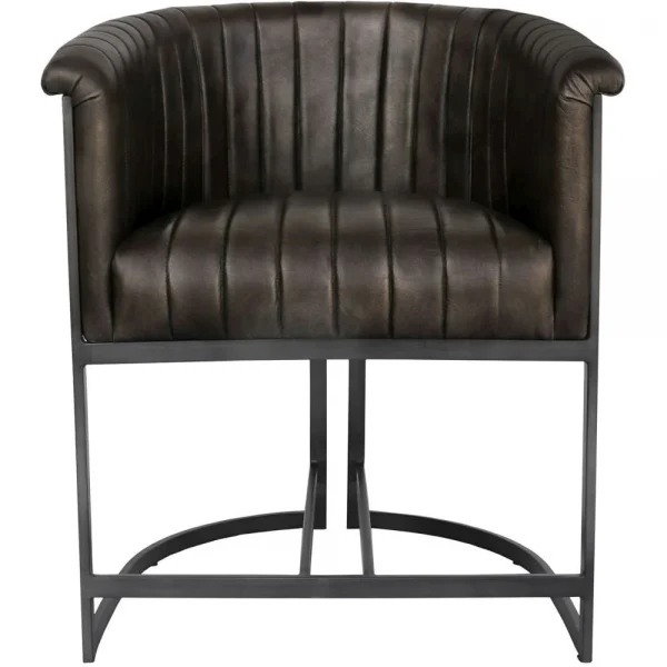 The Chair Collection Leather Iron Classic Tub The Chair Brown
