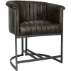 The Chair Collection Leather Iron Classic Tub The Chair Brown