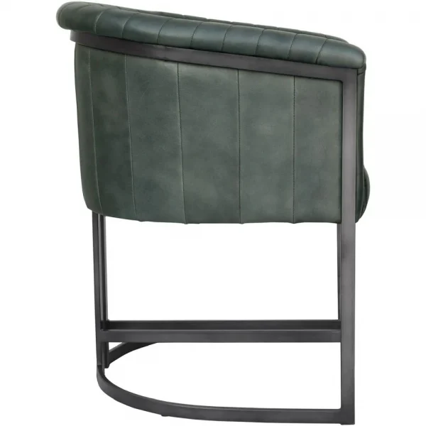 The Chair Collection Leather Iron Classic Tub The Chair Grey